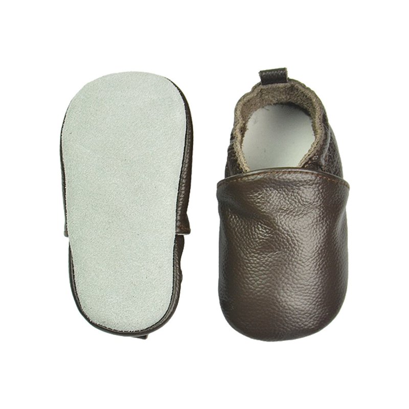MEZZALL Crawling Shoes Baby First Walking Shoes Girls Boys Slippers Crawling Shoes Baby Shoes Soft Leather With Suede Soles Leather Shoes Newborn 0 2 Years Soft Footwear Coffee 6-12 Months