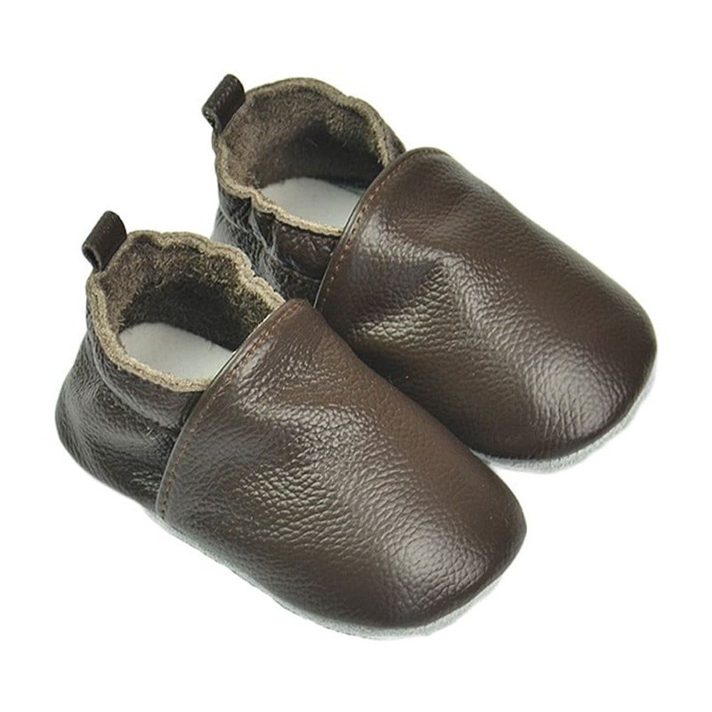 MEZZALL Crawling Shoes Baby First Walking Shoes Girls Boys Slippers Crawling Shoes Baby Shoes Soft Leather With Suede Soles Leather Shoes Newborn 0 2 Years Soft Footwear Coffee 6-12 Months