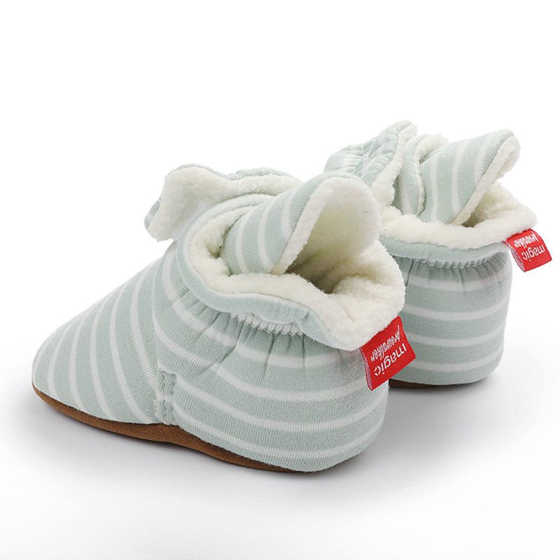 MHZLDYZ Baby Shoes 9-79 Months Boy Warm Stay Winter Infant Girl Baby Shoes Crib Fleece Boy Slipper Non-Slip On Bootie Baby Shoes Infant Shoes 6-12 Months Infant Shoes 12-18 Month (Green 9-12 Months)