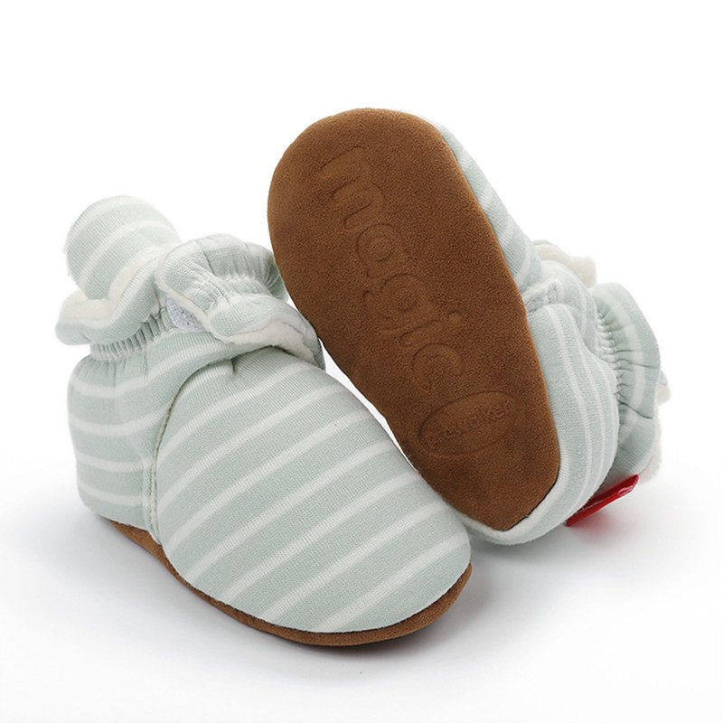 MHZLDYZ Baby Shoes 9-79 Months Boy Warm Stay Winter Infant Girl Baby Shoes Crib Fleece Boy Slipper Non-Slip On Bootie Baby Shoes Infant Shoes 6-12 Months Infant Shoes 12-18 Month (Green 9-12 Months)