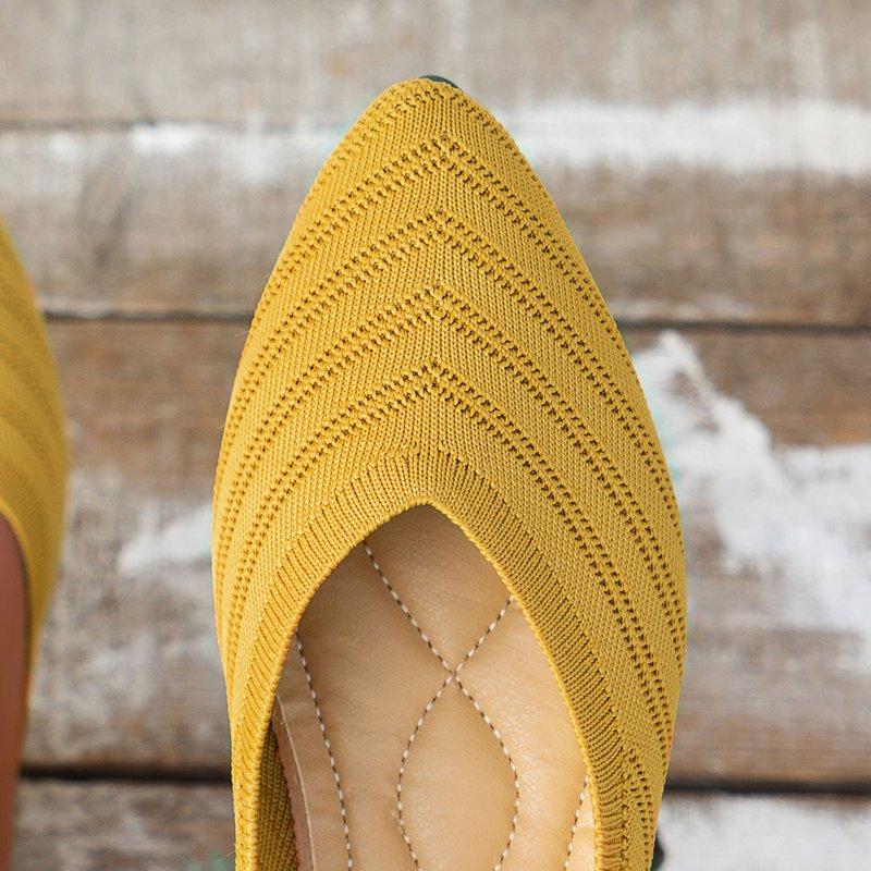 Miluxas Women’s Ballet Flat Flats Shoes Comfortable Mesh Pointed Toe Slip On Dress Shoes