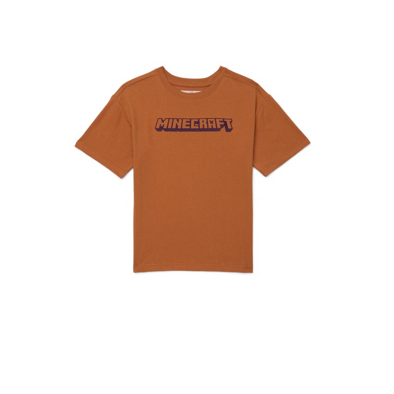 Minecraft Boys Graphic Retro Print Tee with Short Sleeves Sizes 4-18