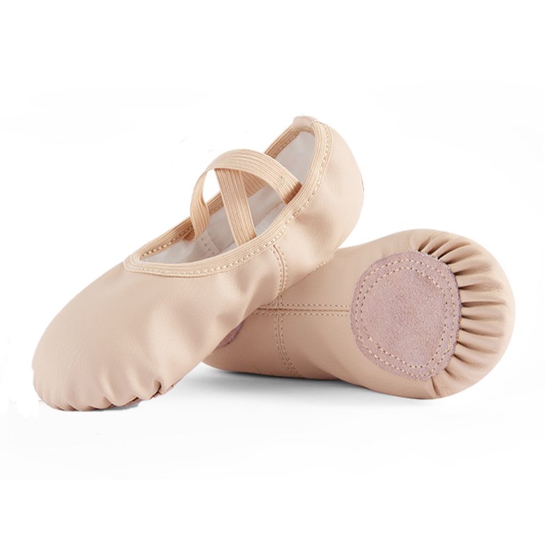 Missfiona Girl Ballet Dance Shoes Soft Leather Ballet Slippers For Toddler/Little Kid/Big Kid(2 Little Girl)