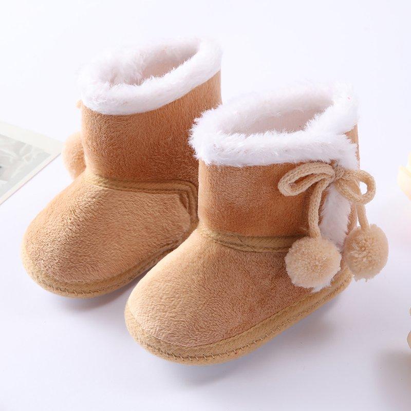 Mrzhqd Cute Shoes For Toddler Boys Girls Booties Snow Shoes Boots Soft Baby Warming Baby Shoes Coffee 0-3 Months