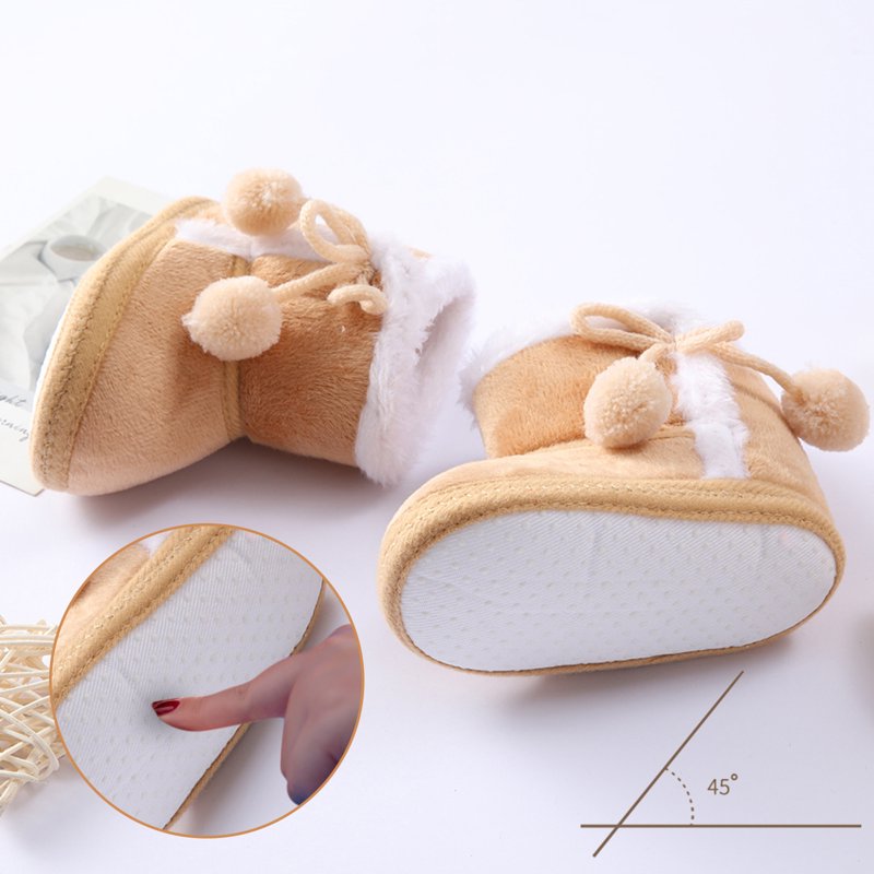 Mrzhqd Cute Shoes For Toddler Boys Girls Booties Snow Shoes Boots Soft Baby Warming Baby Shoes Coffee 0-3 Months