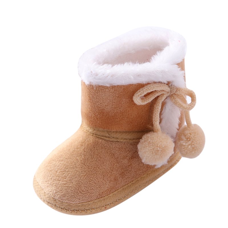 Mrzhqd Cute Shoes For Toddler Boys Girls Booties Snow Shoes Boots Soft Baby Warming Baby Shoes Coffee 0-3 Months