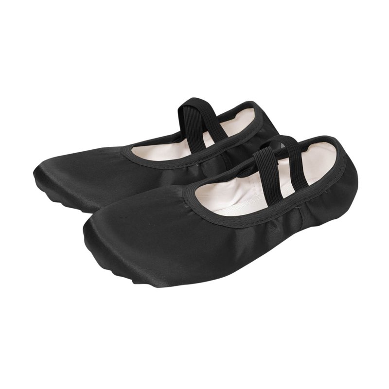 NAISIBABY Girls Ballet Shoes Soft Fitness Non-slip X Strap Gymnastics Dance Shoes Black