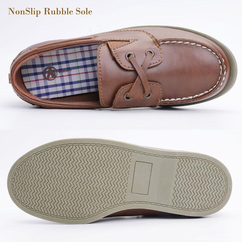 NCCB Boys Loafers Boys Dress Shoes Casual School Shoes Slip On Brown Size 1