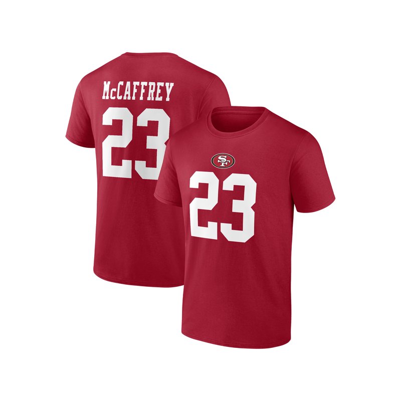 NFL Christian McCaffrey San Francisco 49ers Mens Name & Number Short Sleeve Tee