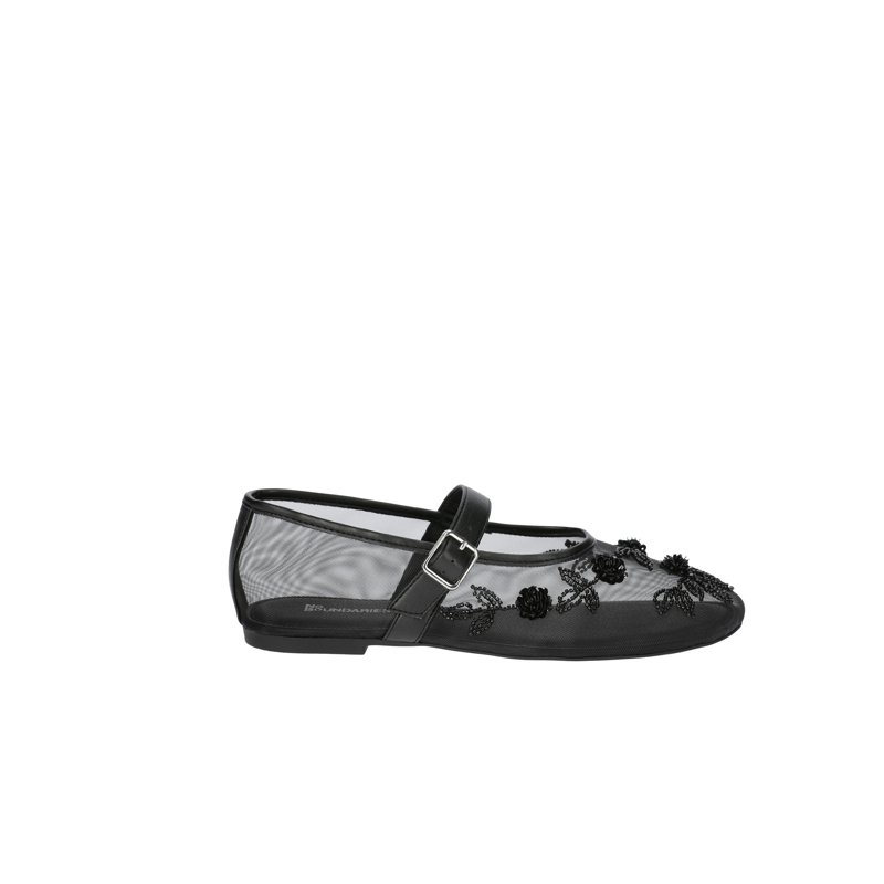 No Boundaries Beaded Mesh Mary Jane Flats Women's
