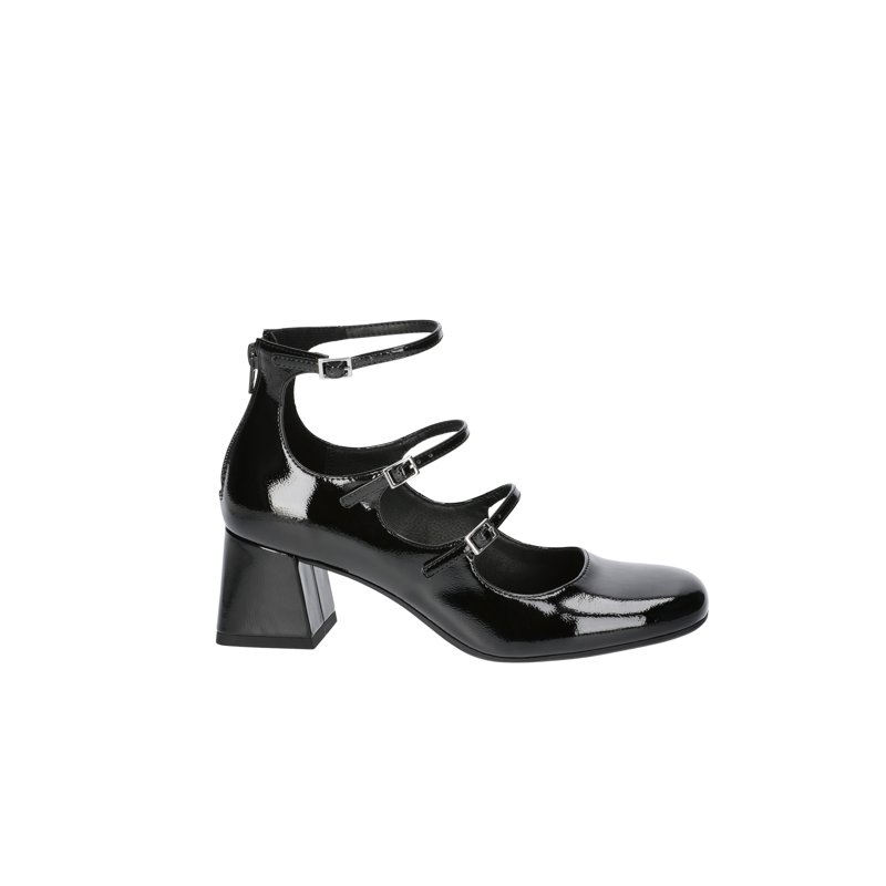 No Boundaries Faux Leather Strappy Mary Jane Heels Women's