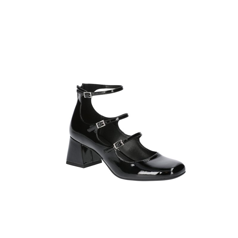No Boundaries Faux Leather Strappy Mary Jane Heels Women's