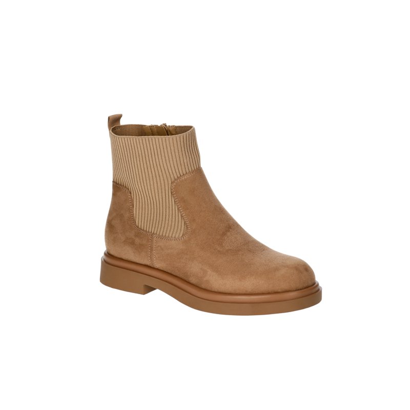 No Boundaries Faux Suede and Knit Chelsea Boots Women's