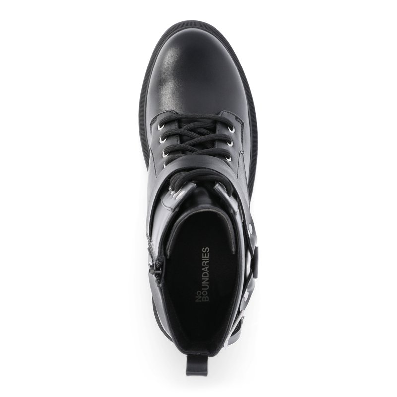 No Boundaries Lace Up Ankle Moto Boots Wide Width Available Women's