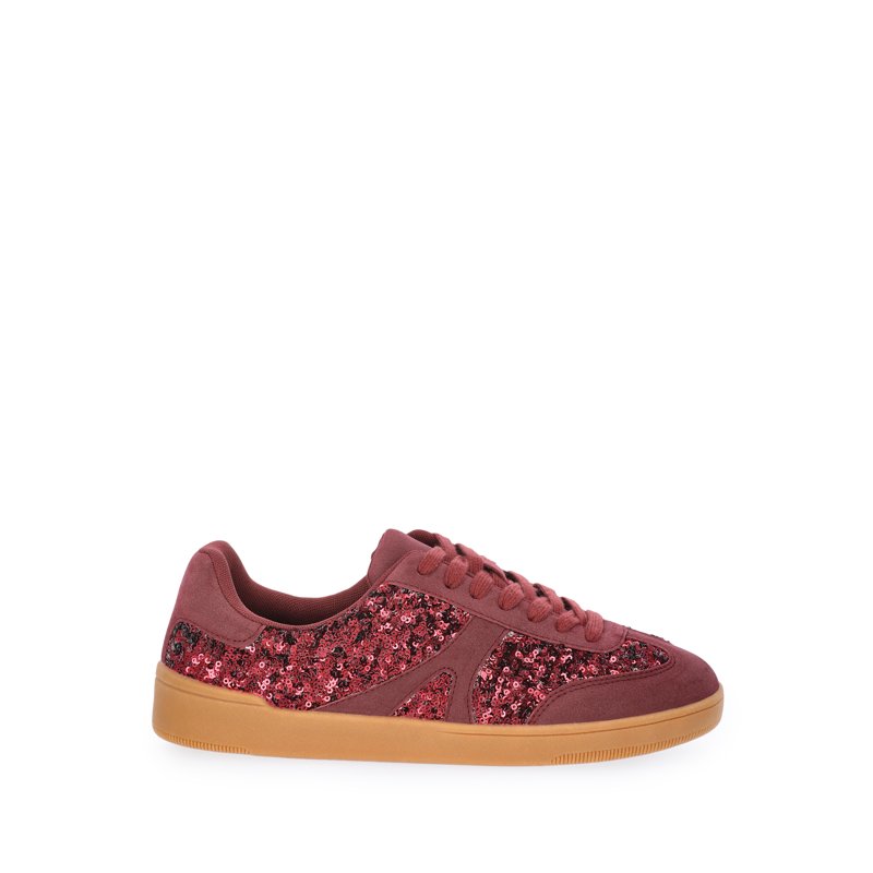 No Boundaries Sequin Faux Suede Gum Sole Sneakers Women's