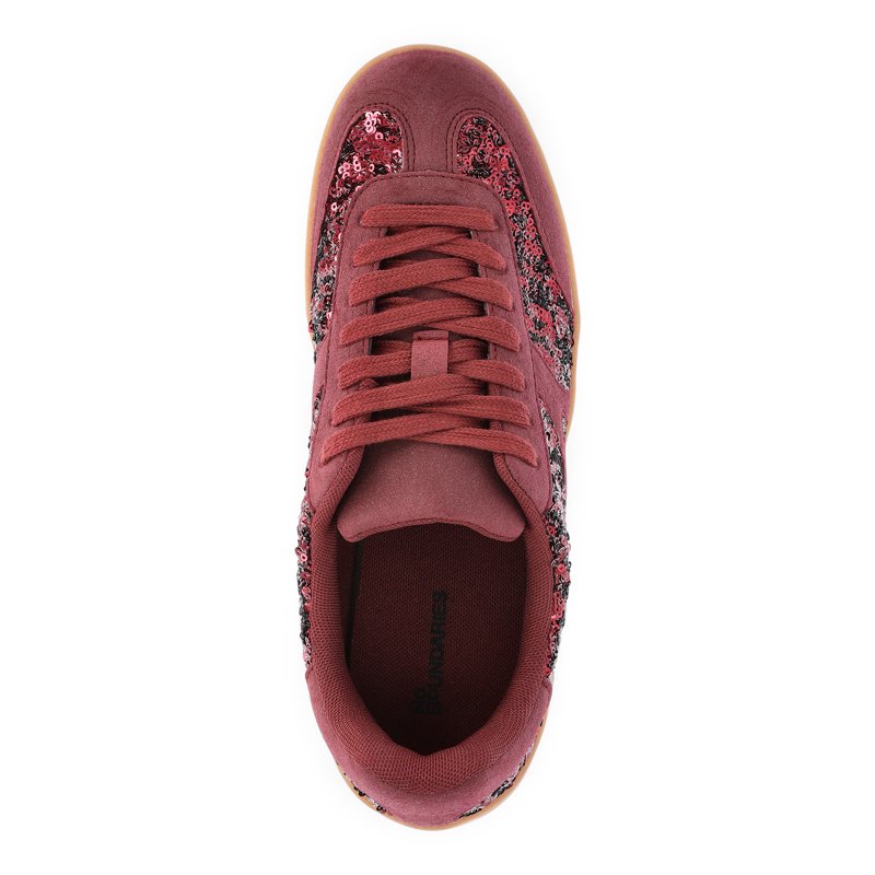No Boundaries Sequin Faux Suede Gum Sole Sneakers Women's