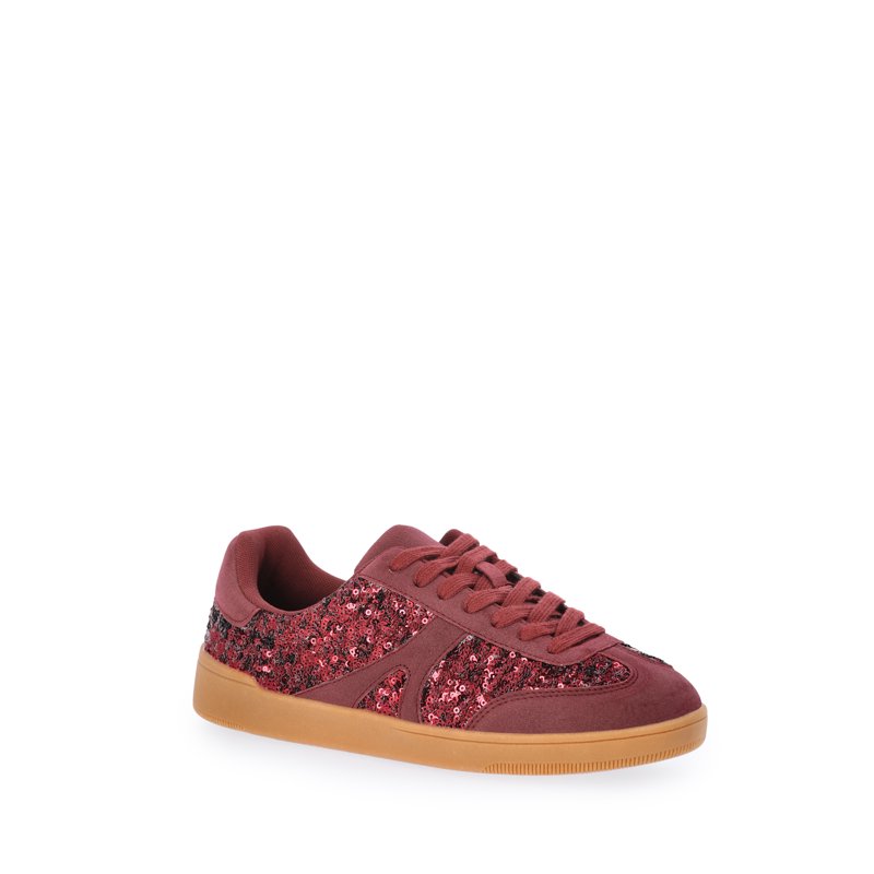 No Boundaries Sequin Faux Suede Gum Sole Sneakers Women's