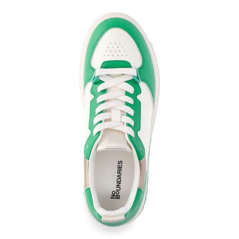 No Boundaries Women’s Lace Up Court Sneakers