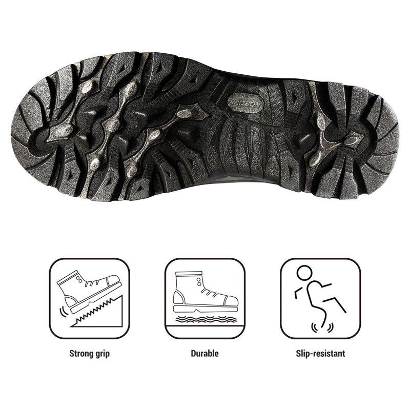 NORTIV 8 Men's Insulated Waterproof Construction Rubber Sole Winter Snow Ski Boots