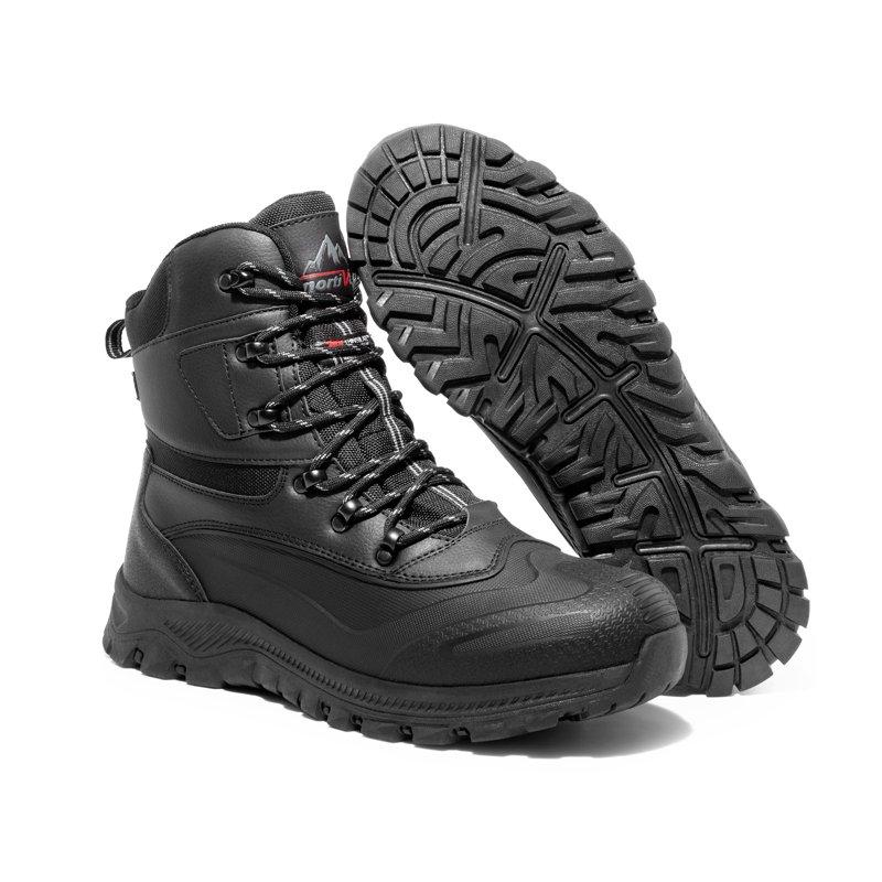 Nortiv 8 Men's Insulated Waterproof Construction Rubber Sole Winter Snow Skii Boots