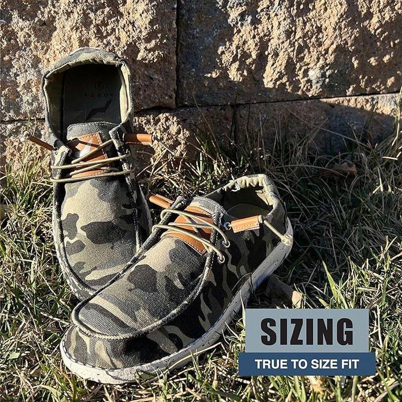 NORTY Mens Boat Shoe Canvas Casual Lightweight Slip-On Loafer Everyday Comfort