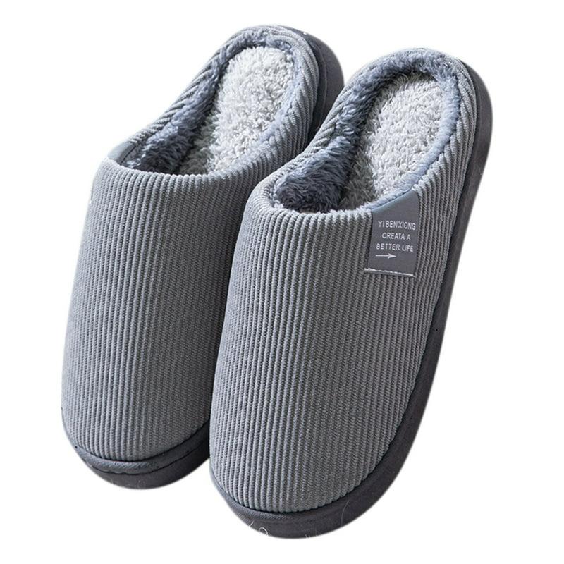 nsendm Mens Slipper Socks with Grippers Flip Plush Slippers House Slip Soft Mens Shoes Uncle Bear Slippers for Men Grey 11