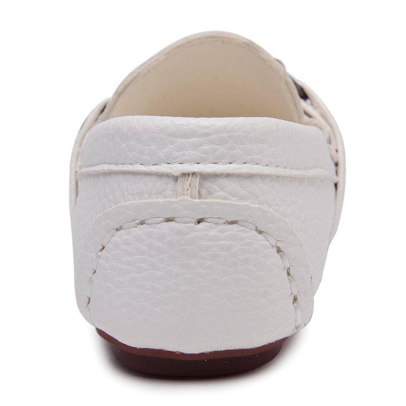 Odema Toddler Boys Soft Split Leather Slip-On Loafer Boat Dress Shoes