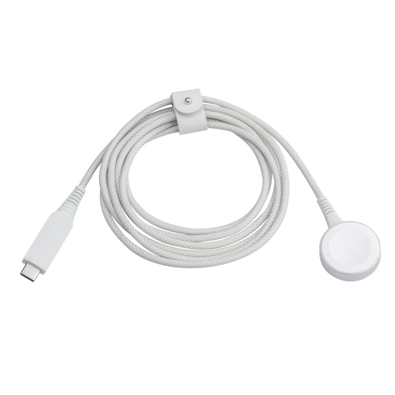 onn. Apple Watch Series 6FT USB-C Smart Watch Charger White