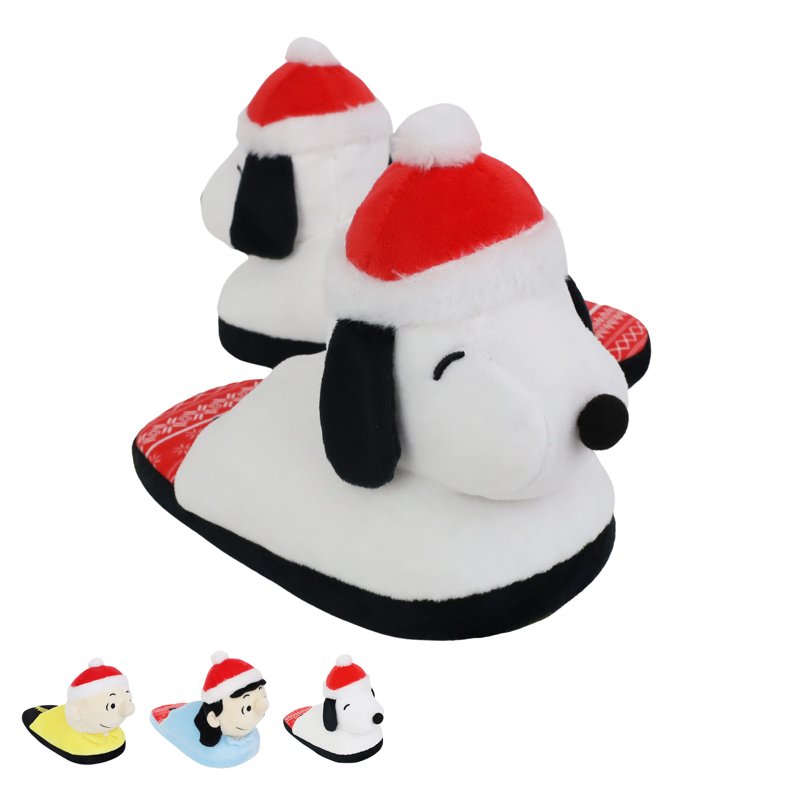 Peanuts Family Christmas Character 3D Scuff Slippers Kids to Adult Sizes