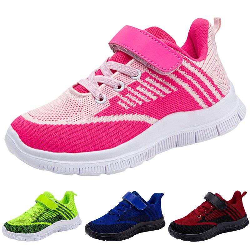 PEASKJP Children's Casual Shoes Boys Breathable Non-Slip Light Sneakers Unisex Luminous Sneakers For Girls Sport Running Shoes (Red 2)