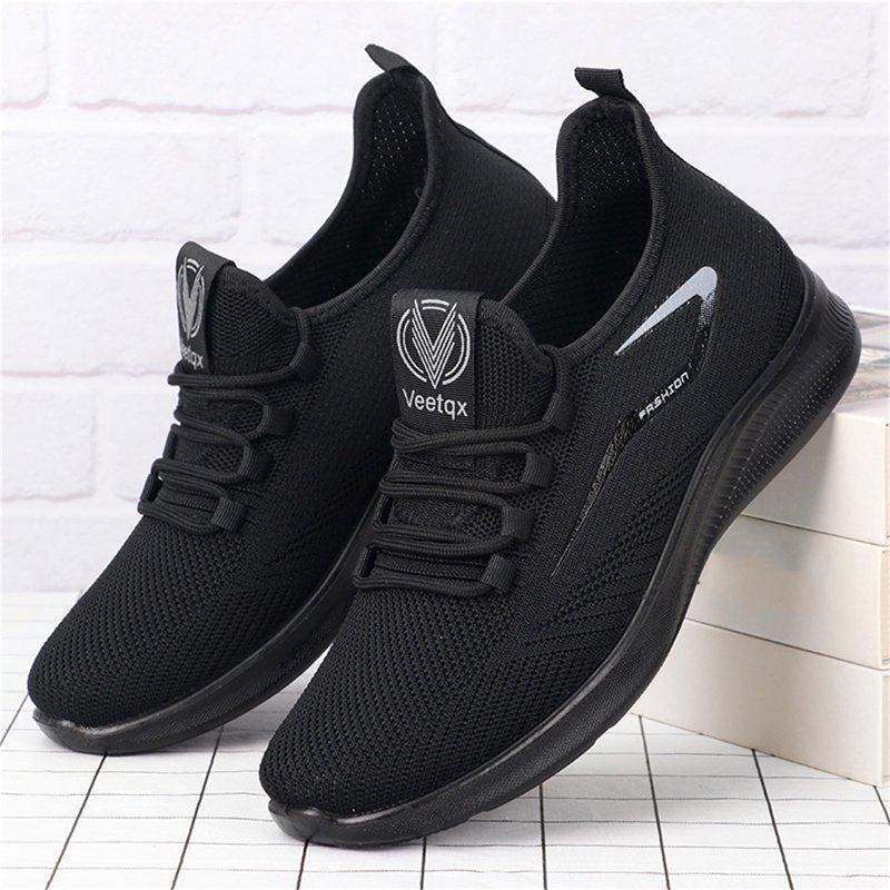 PEASKJP Hiking Shoes Men Sport Sneakers Lightweight Walking Shoes Workout Running Shoes Black 8