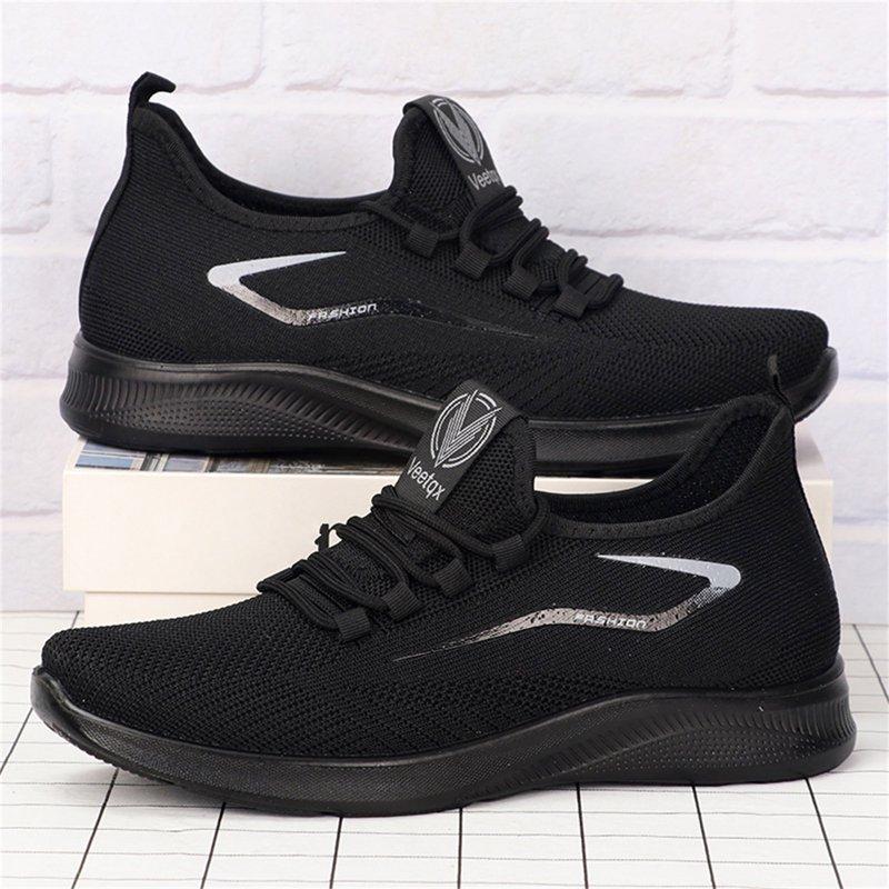 PEASKJP Hiking Shoes Men Sport Sneakers Lightweight Walking Shoes Workout Running Shoes Black 8