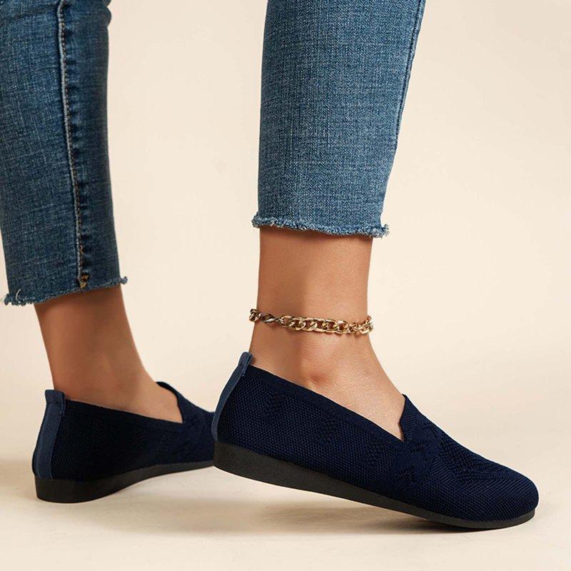 Pejock Women's Slip-Ons Sneakers Womens Loafers Ladies Fashion Canvas Sneakers Solid Round-Toe Flats Shoes And Breathable Lightweight Soft Casual Shoes Non Slip Comfortable & Light-Weight Shoes