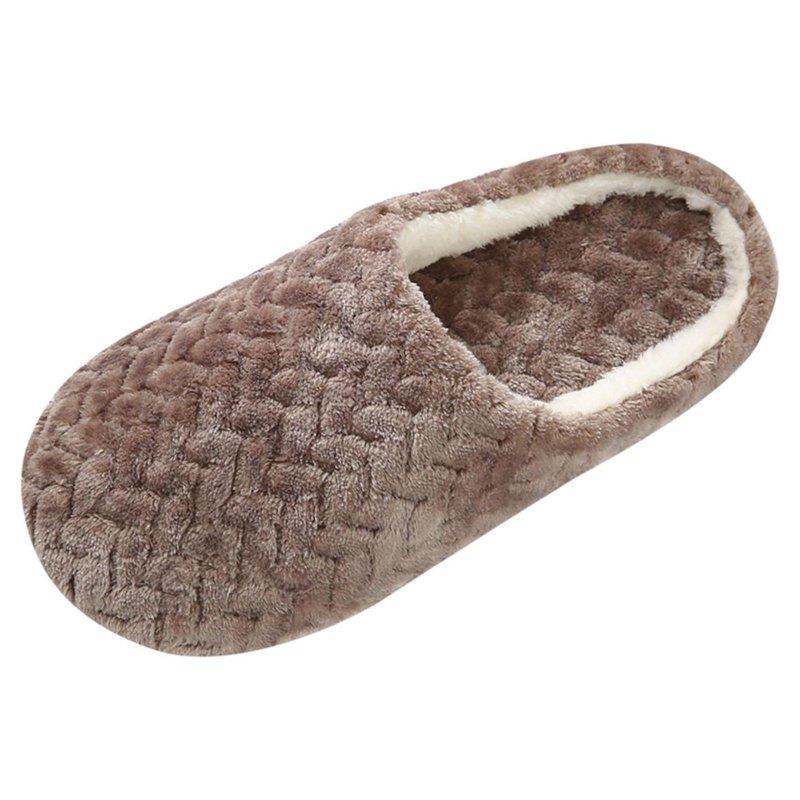 POROPL Slippers For Women Indoor Fuzzy Slippers Soft Sole Slippers Winter Indoor(Argyle Slip On Warm) Size 6-6.5