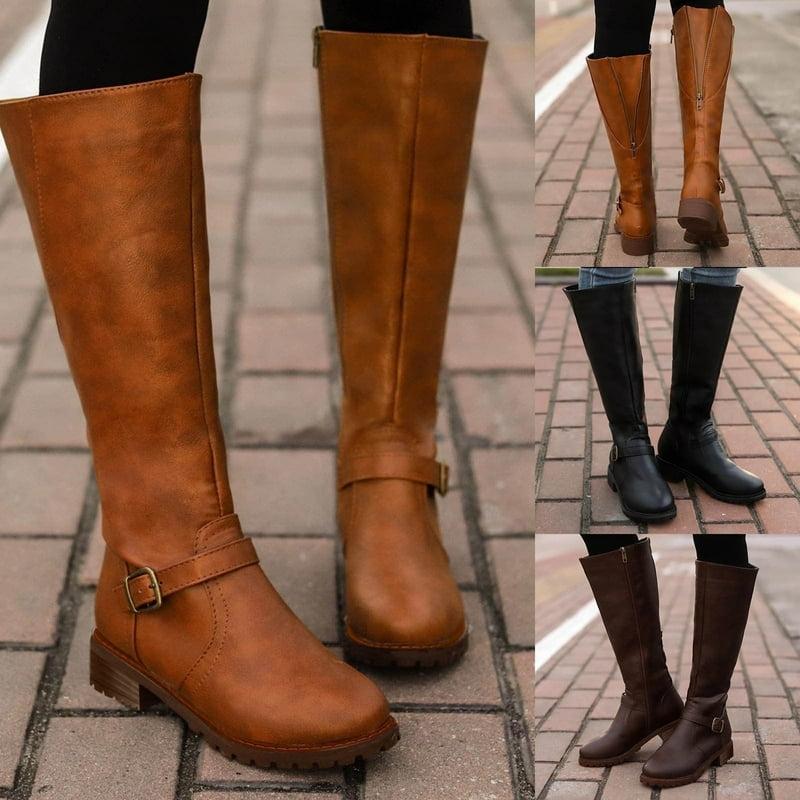 POROPL Wide Mid-Calf Boots For Women Slip-on Flat Chelsea Boots Women Ladies Fall Slip On Shoes Women Boots For Reduced Price POROPL Wide Mid-Calf Boots For Women Slip-on Flat Chelsea Boots Women Ladies Fall Slip On Shoes Women Boots For Reduced Price