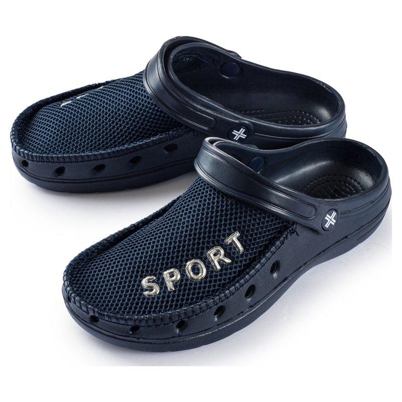 Roxoni Men's Waterproof Rubber Clog Sandals with Mesh Upper -sizes 8 to 12 -style #1266