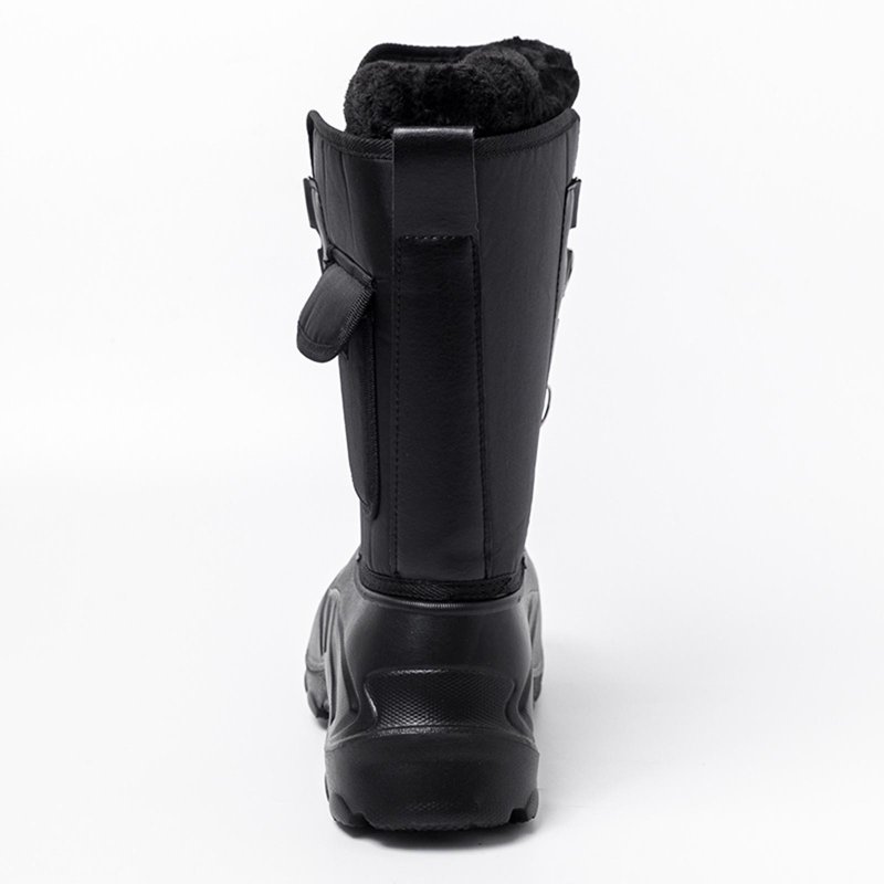 Ruziyoog Men Winter Snow Boots Waterproof Warmest Plus Plush Outdoor Non-Slip Casual Shoes Men Mid-Calf Boots Black 40