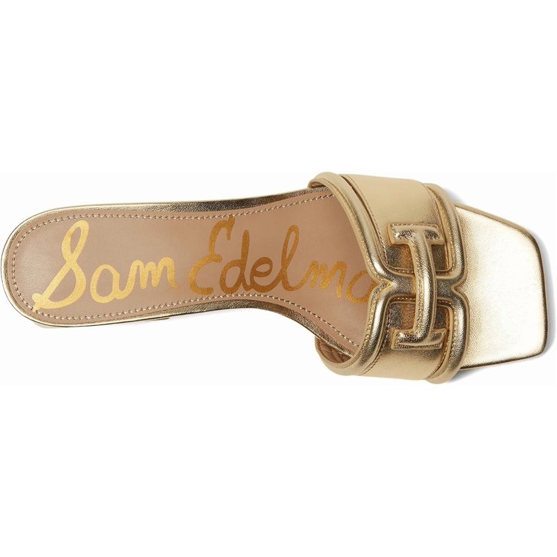 Sam Edelman Women's Waylon Heeled Sandal Amber Gold 7.5M