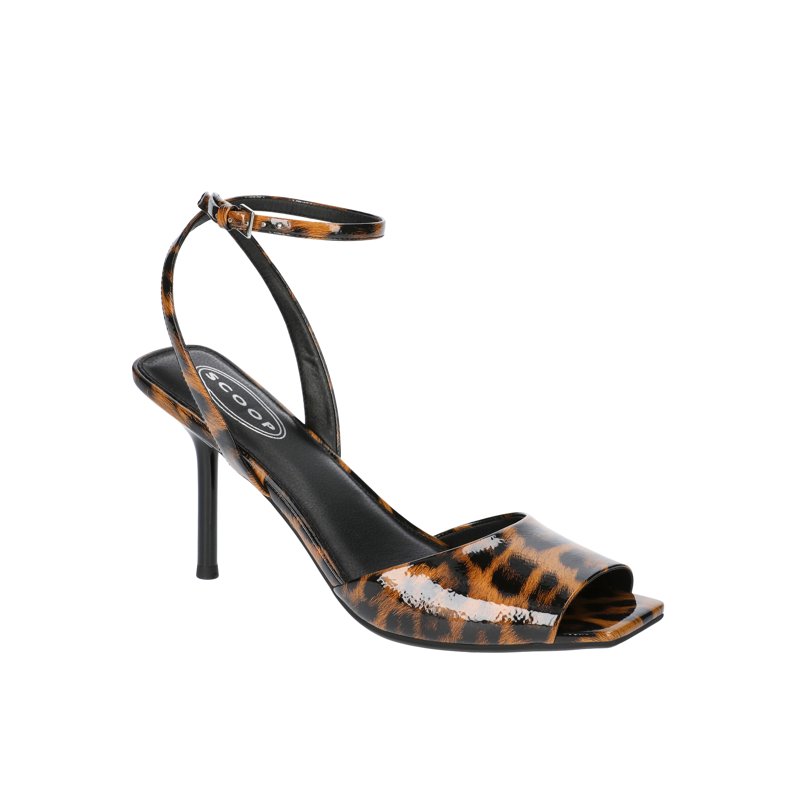 Scoop Women's Ankle Strap Peep Toe Stiletto Heeled Sandals