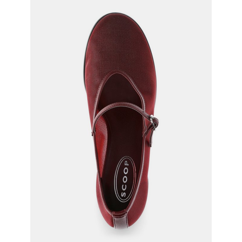 Scoop Women's Mesh Mary Jane Block Heel Pumps