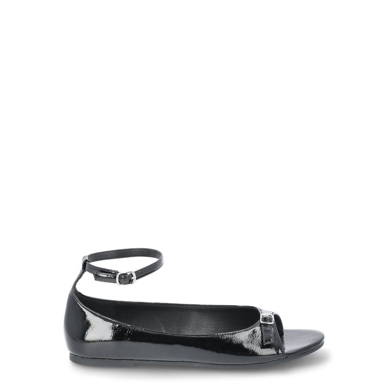 Scoop Women's Open Toed Flats With Adjustable Ankle Strap