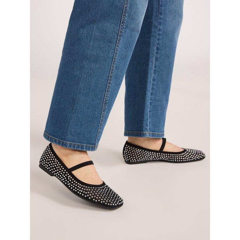 Scoop Women’s Rhinestone Mesh Ballet Flats