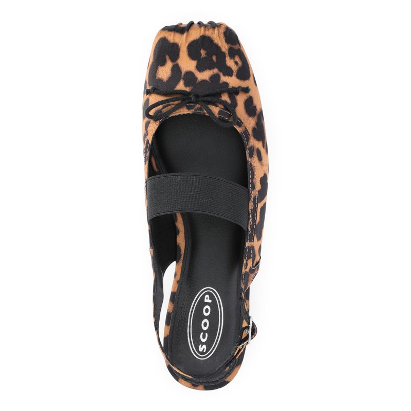 Scoop Women's Satin Slingback Mary Jane Pleated Toe Ballet Flats