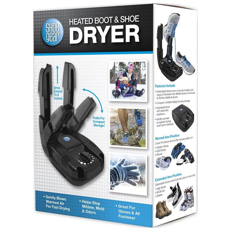 Shoe Gear Heated Boot & Shoe Dryer Black Plastic