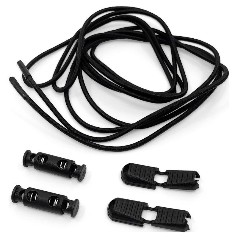 Shoe Gear Why Tie Elastic Fast Lock Laces For Men And Women Black