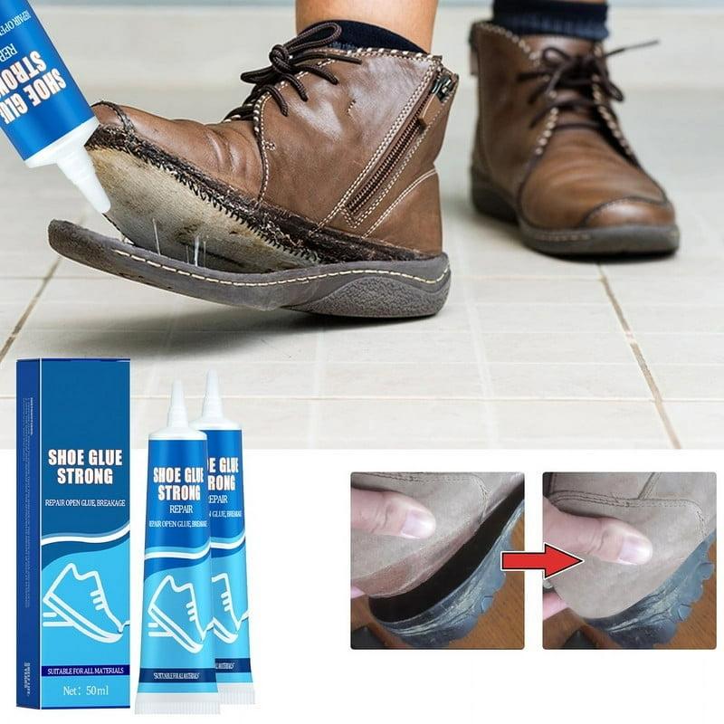 Shoe Heavy Duty Repair Adhesive - Waterproof Professional Grade Shoe Repair Glue Clear Sole Quick Dry Repair Formula Works in Seconds Adhesive For Sneakers Hiking Shoes Boots Sandals-2 Pack