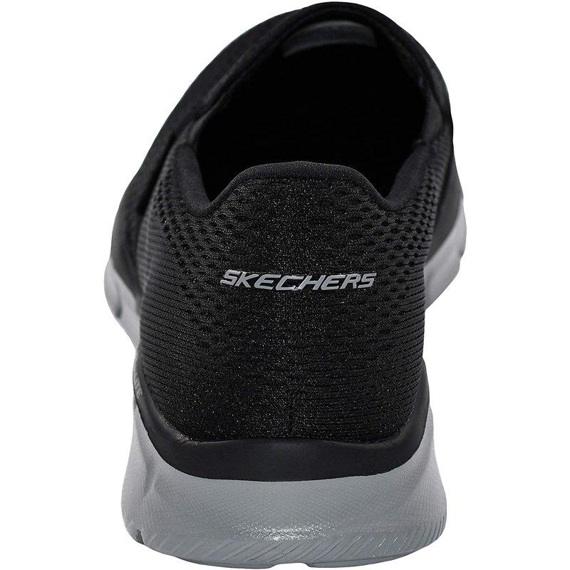 Skechers Men's Equalizer Double Play Slip-On Loafer Black/Charcoal 8.5 M US
