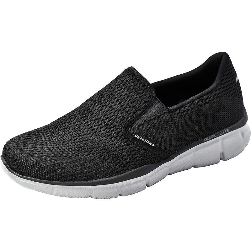 Skechers Men's Equalizer Double Play Slip-On Loafer Black/Charcoal 8.5 M US