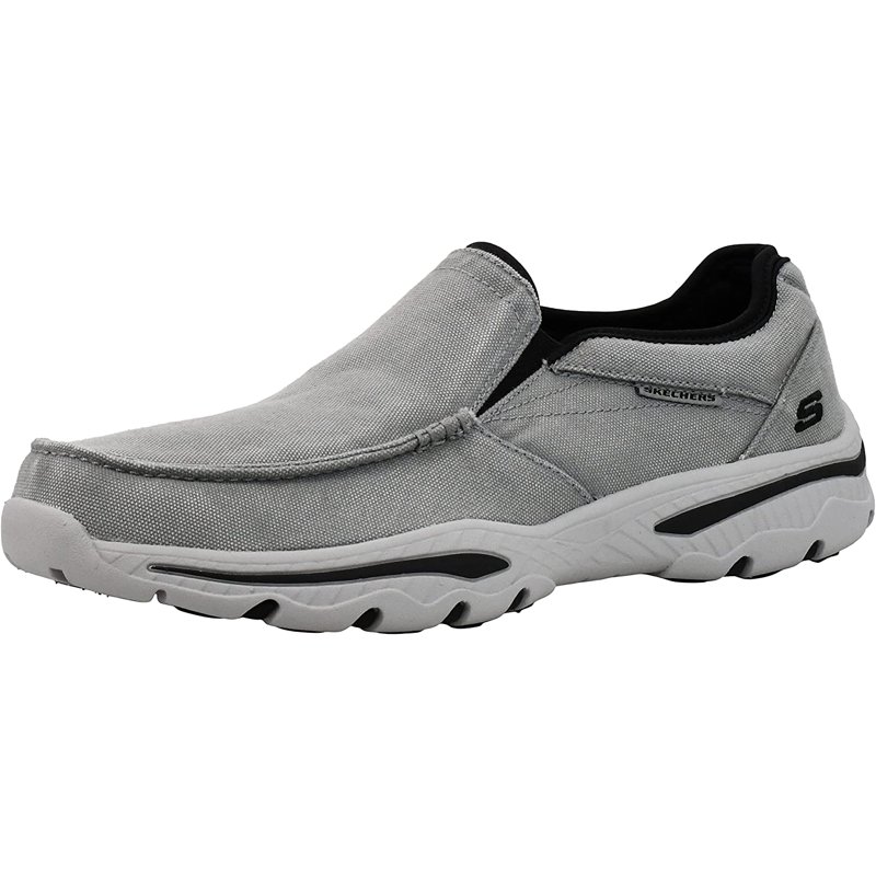 Skechers Men's Relaxed Fit-Creston-Moseco Moccasin Grey/Black 13