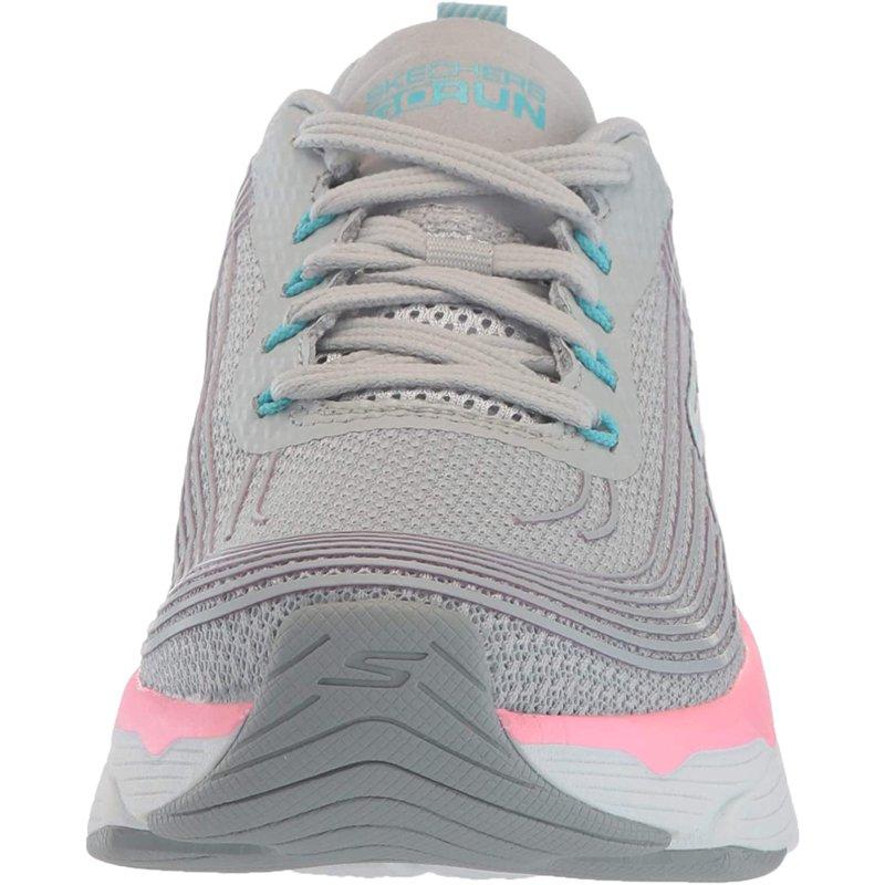 Skechers Women's Max Cushion Sneaker Gray/Pink 9 Wide